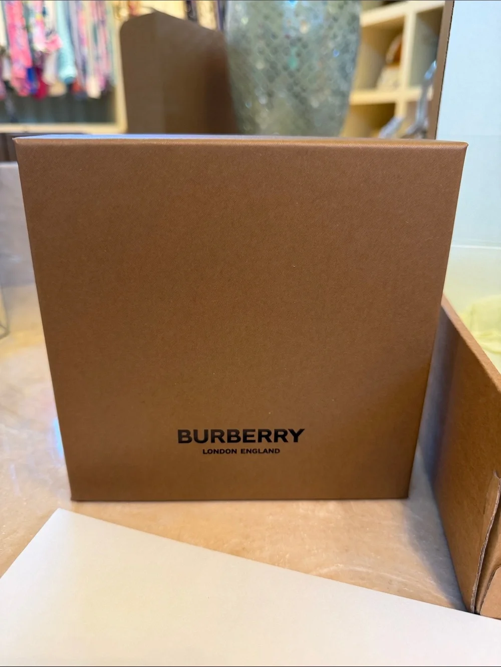 Burberry Gift Box Set of 3 Boxes & Burberry Envelope.